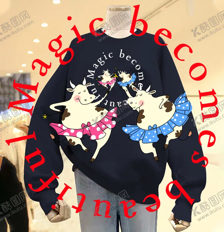 编号：25273103091805002720【酷图网】源文件下载-T恤印花服装印花牛