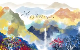 抽象山水画