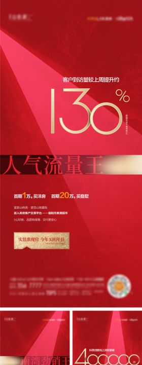 地产热销海报流量大字火爆