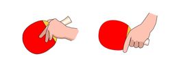乒乓球拍握法示范图