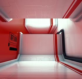 C4D模型空间场景背景地下