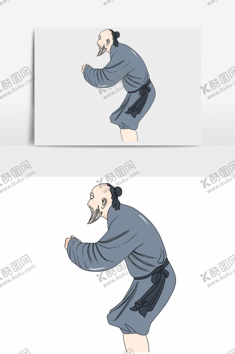 编号：52462507140635209243【酷图网】源文件下载-淡彩国画人物
