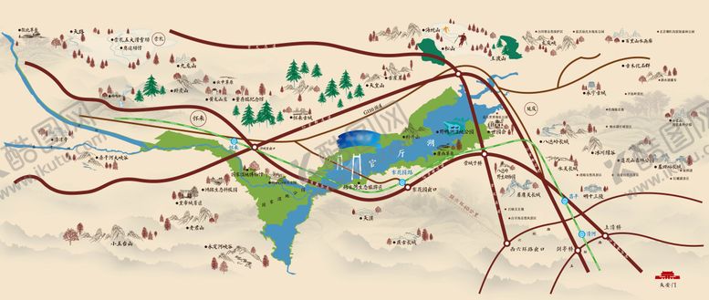 编号：15489001201511084256【酷图网】源文件下载-地产区位图海报