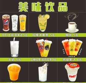 美味饮品背景