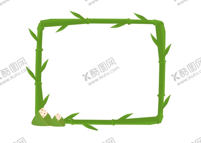 编号：67260507080043437882【酷图网】源文件下载-端午节边框粽子竹子简约装饰元素