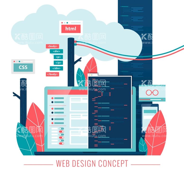 编号：19508310090419505420【酷图网】源文件下载-网页设计概念图