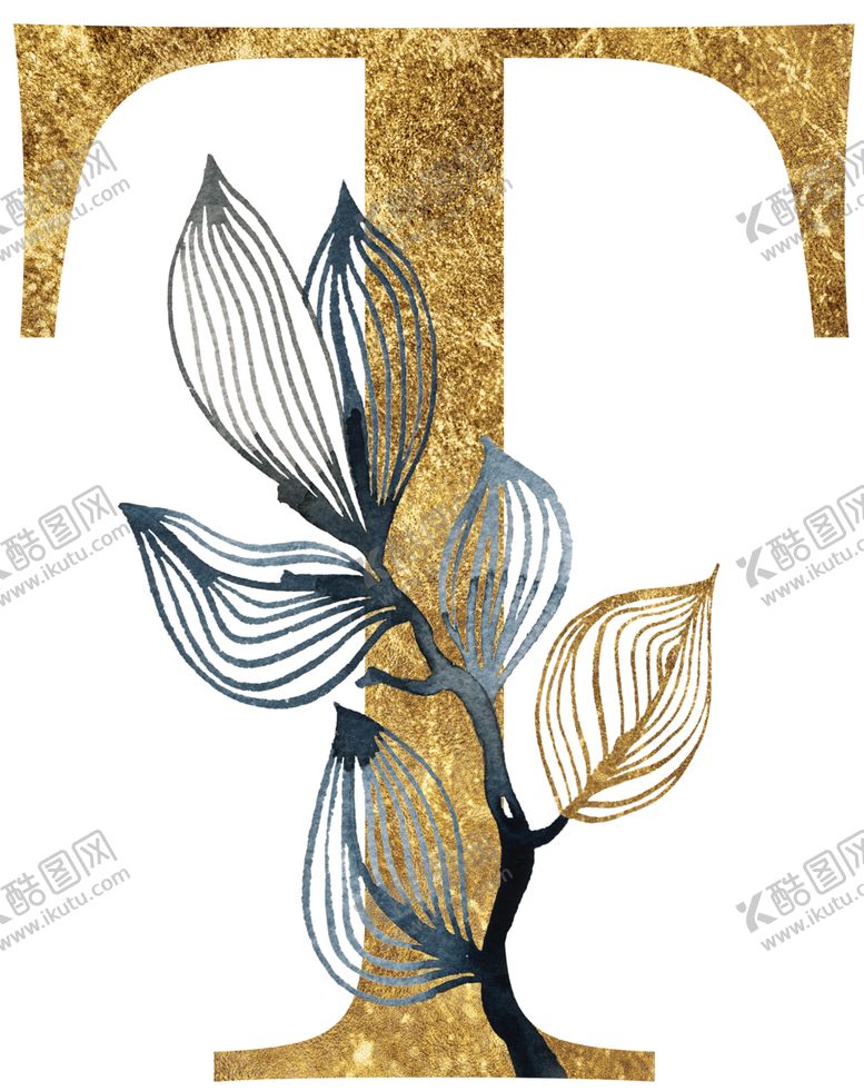 编号：30525909200538554030【酷图网】源文件下载-金色花纹字母