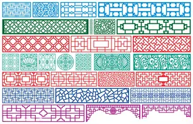 窗花镂空花纹屏风隔断雕花