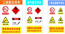 二氧化碳瓶乙炔瓶氧气瓶标签