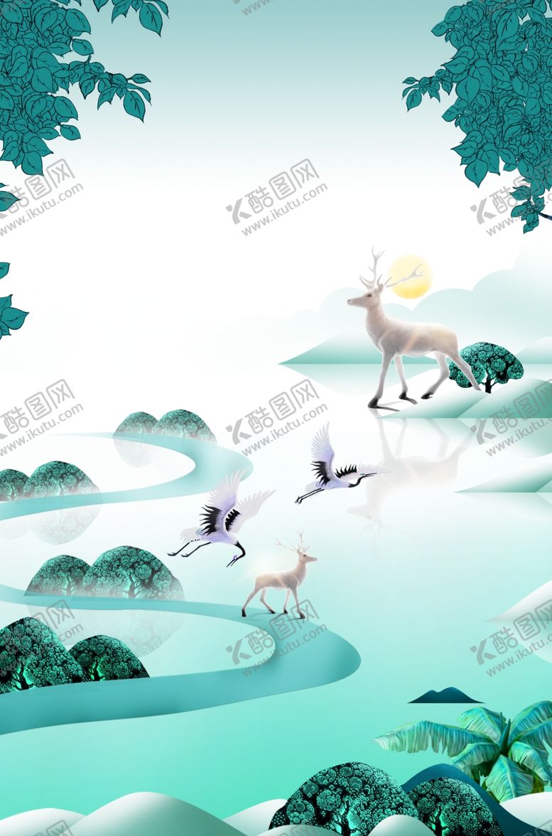 编号：79534506260424552716【酷图网】源文件下载-山水海报