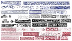 花纹花边传统图案装饰雕花