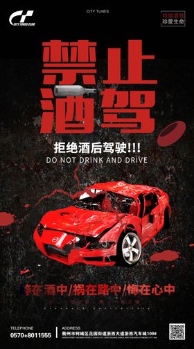 禁止酒驾海报模板