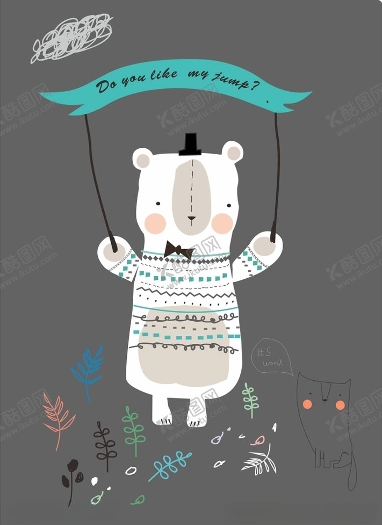 编号：73746109211032505246【酷图网】源文件下载-简易小熊插画