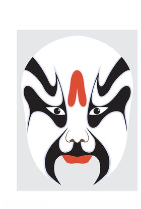 中国风传统京剧脸谱