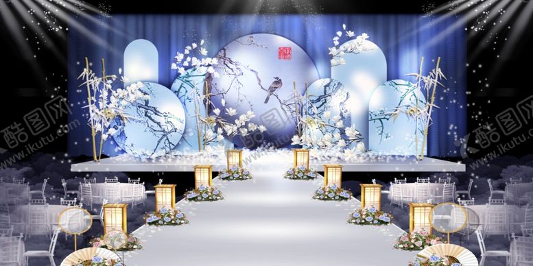 编号：59861210072049592384【酷图网】源文件下载-蓝色婚礼