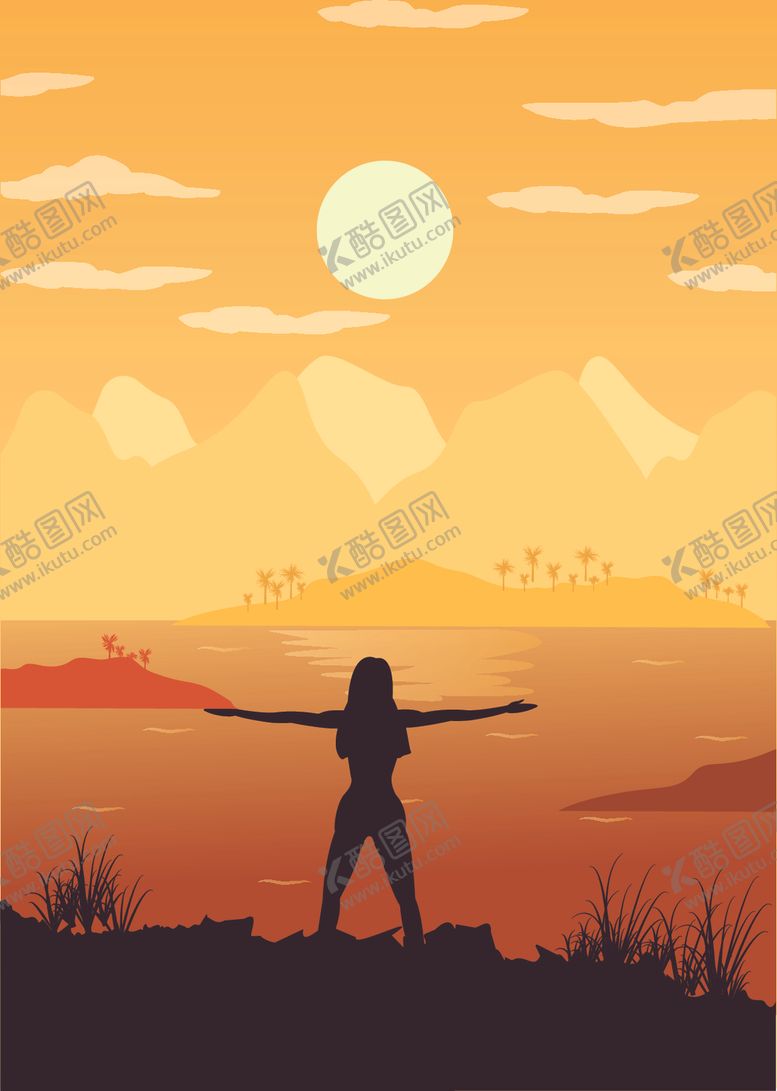 编号：77709809261606574883【酷图网】源文件下载-旅行风景插画