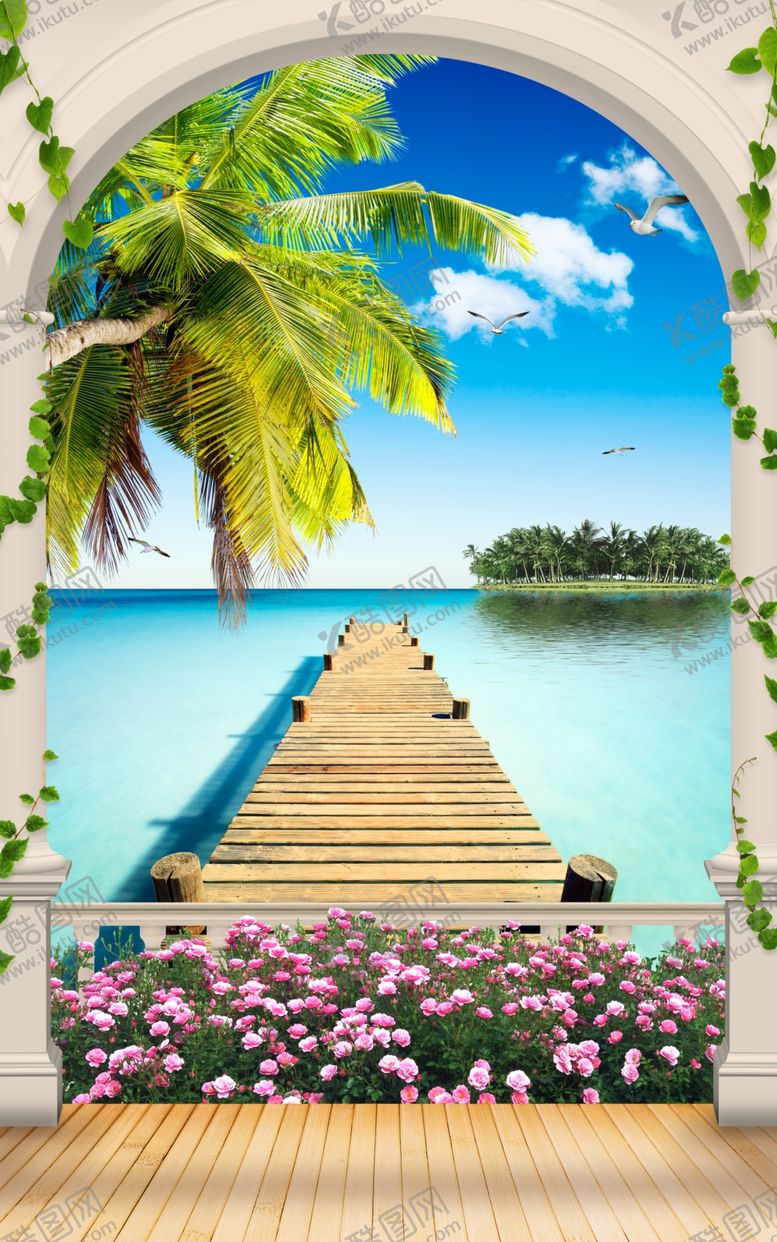 编号：40510209200849258691【酷图网】源文件下载-风景玄关背景