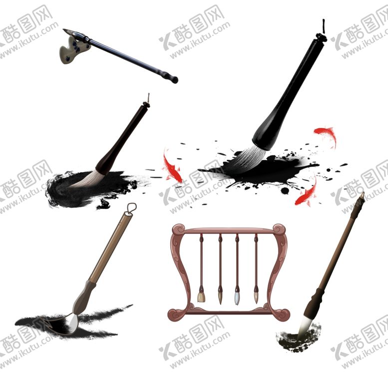 编号：89155106251851409165【酷图网】源文件下载-毛笔素材
