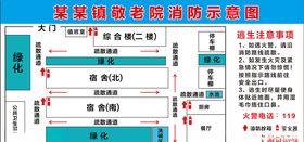 敬老院消防示意图