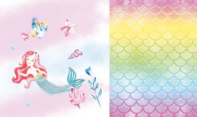梦幻美人鱼与彩虹背景图