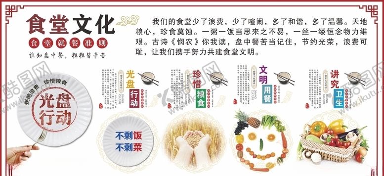 编号：12337303242254562263【酷图网】源文件下载-食堂标语食堂展板