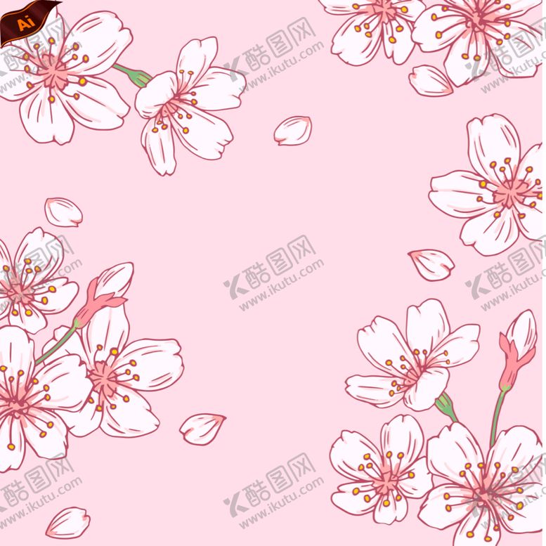 编号：54176809181455439546【酷图网】源文件下载-樱花插画
