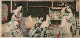 月冈芳年浮世绘新形男人武者无类生活场景