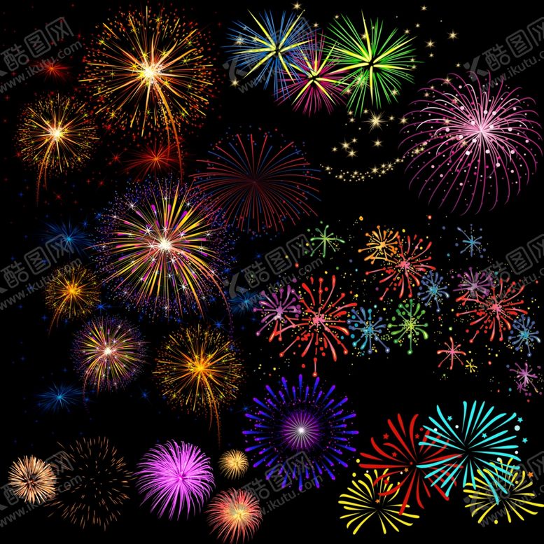 编号：36109810021440022246【酷图网】源文件下载-烟花素材