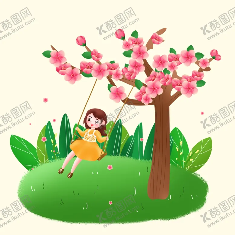 编号：39337003210855295841【酷图网】源文件下载-荡秋千的女孩