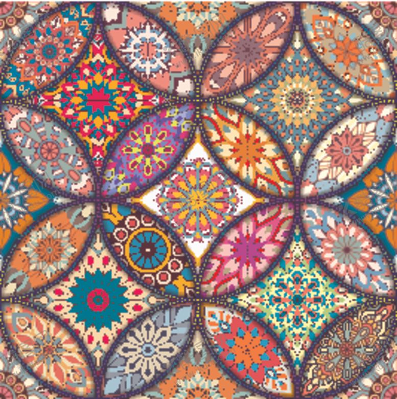 编号：44384109190511353473【酷图网】源文件下载-复古民族特色精致花纹背景底纹