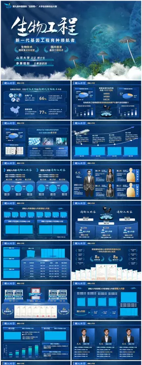 互联网创新创业大赛生物科技PPT