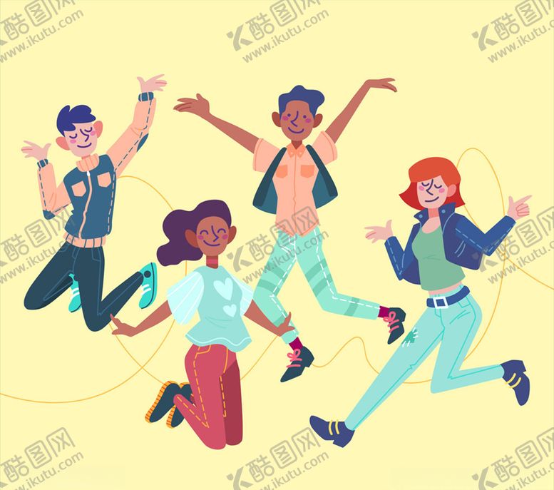 编号：45690209122216262711【酷图网】源文件下载-创意跳跃人物