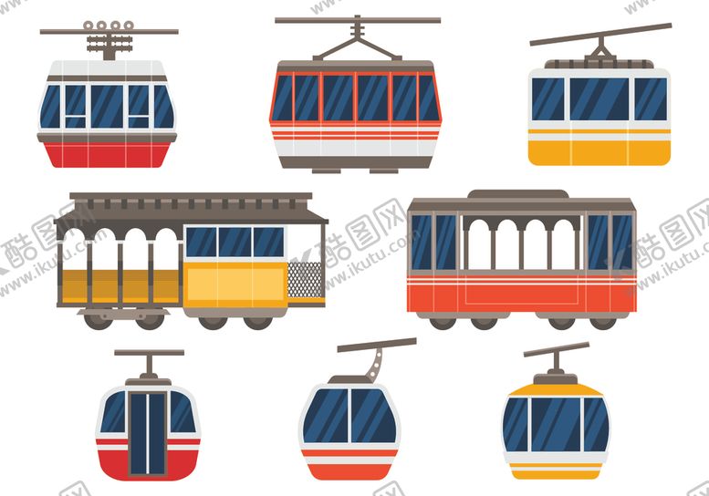 编号：46442210300304548888【酷图网】源文件下载-自由缆车矢量