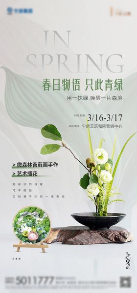 苔藓插花活动单图