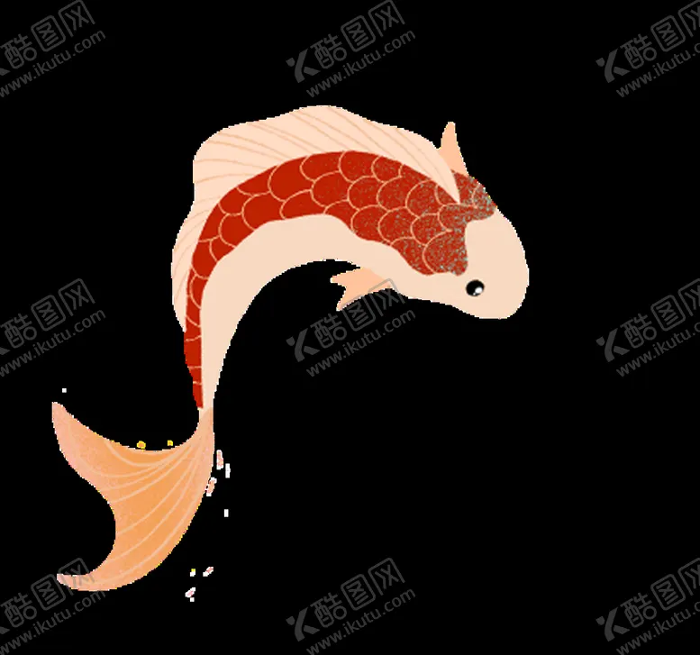 编号：67138409300101067413【酷图网】源文件下载-锦鲤  金鱼插画  国潮素材 