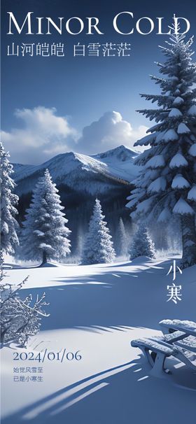 雪景小寒海报