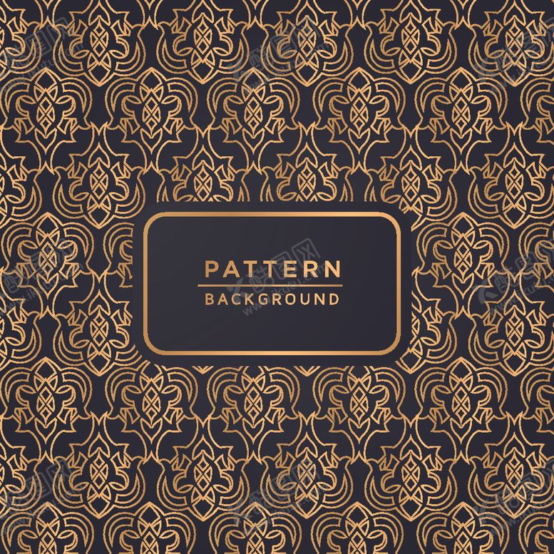编号：57117109150147543800【酷图网】源文件下载-金色连续花纹