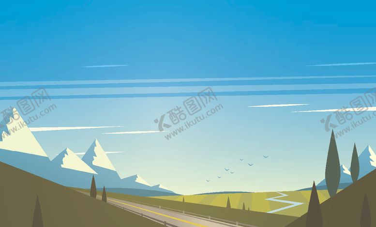 编号：62864007051136382761【酷图网】源文件下载-手绘风景画