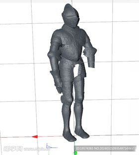 C4D模型盔甲