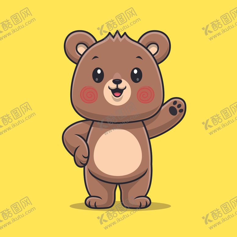 编号：46410101310923346429【酷图网】源文件下载-矢量卡通小熊