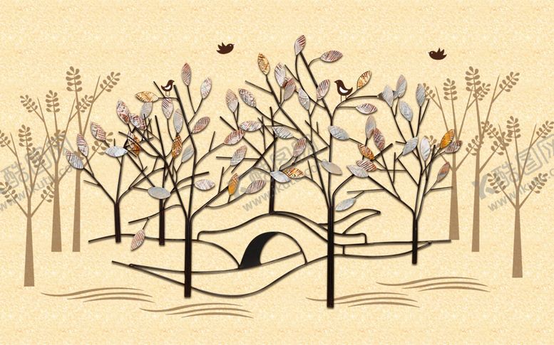 编号：28799509290633518194【酷图网】源文件下载-森林背景墙