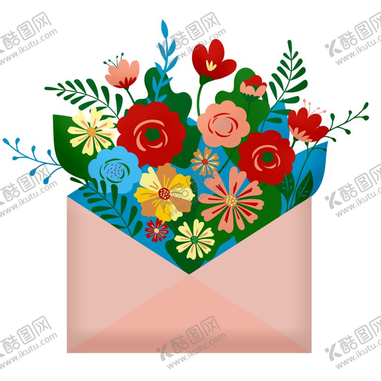 编号：10761209231530325283【酷图网】源文件下载-信封花