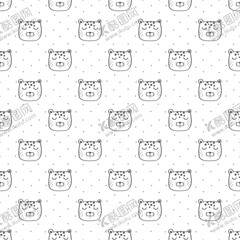 编号：26206110310042429014【酷图网】源文件下载-卡通动物印花