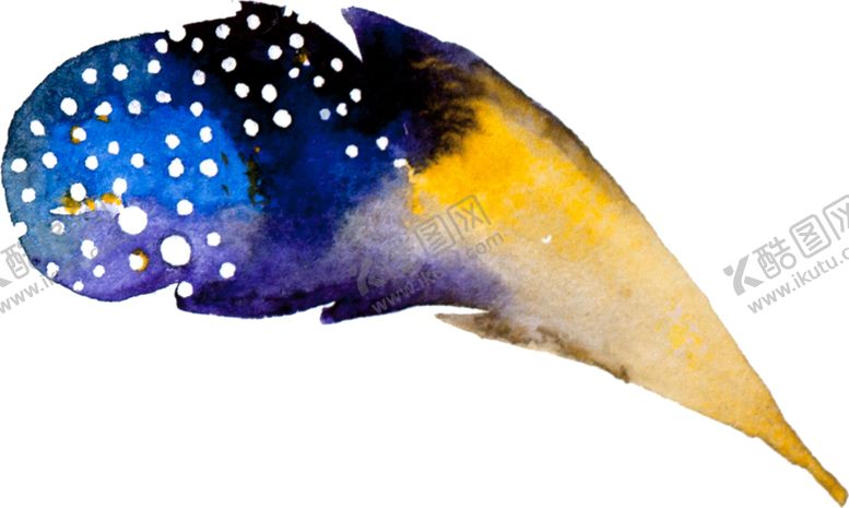 编号：90135510111713161294【酷图网】源文件下载-手绘水彩羽毛
