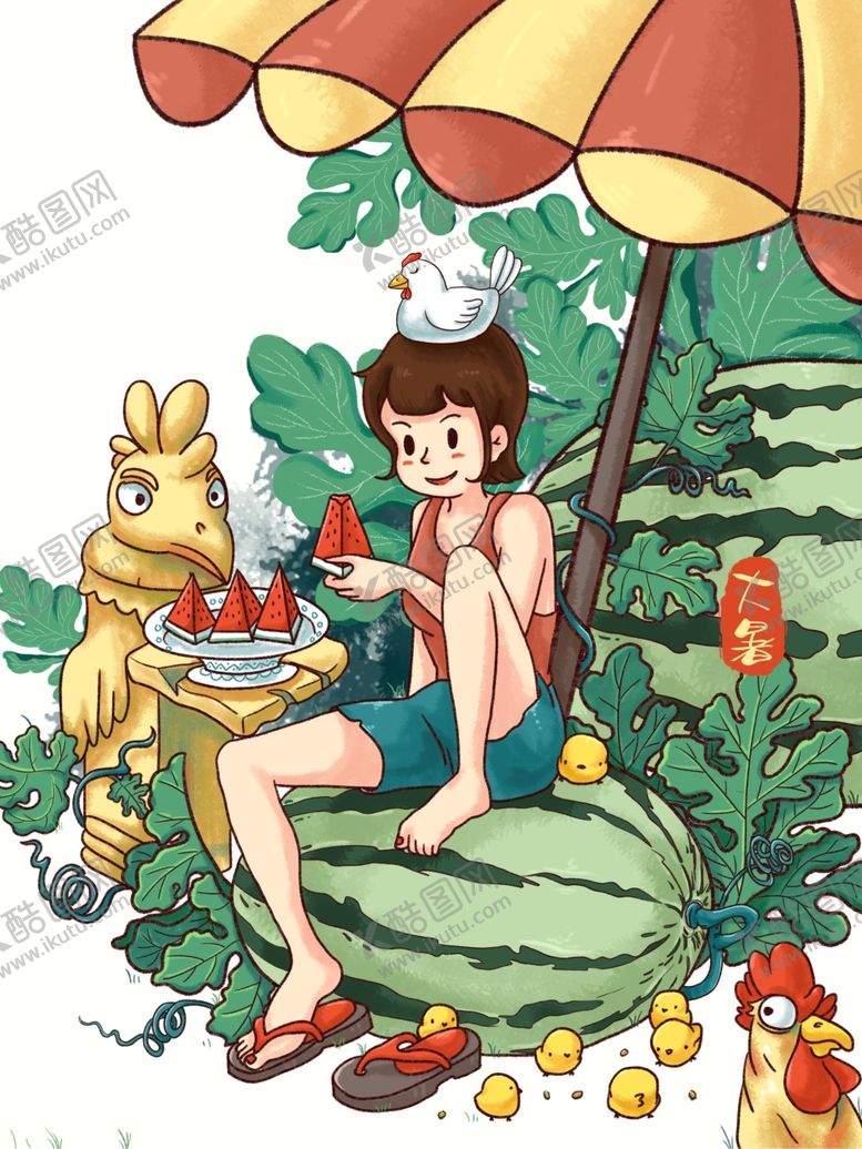 编号：37138005091704459275【酷图网】源文件下载-大暑夏天海报
