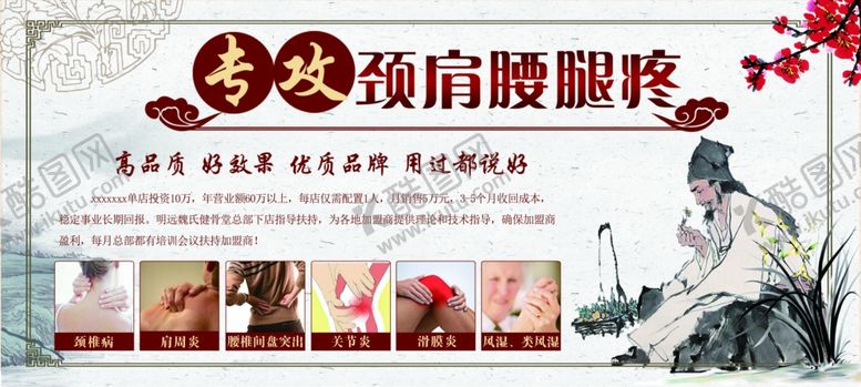 编号：83553604180512241151【酷图网】源文件下载-腰腿疼中医复古活动海报素材