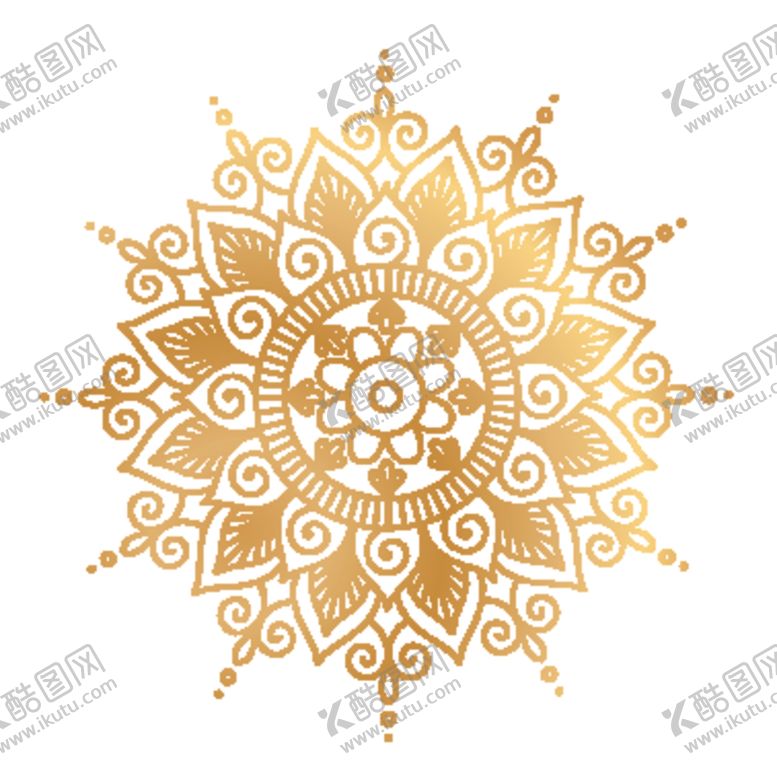 编号：48172610090336162238【酷图网】源文件下载-创意金色花纹图案设计