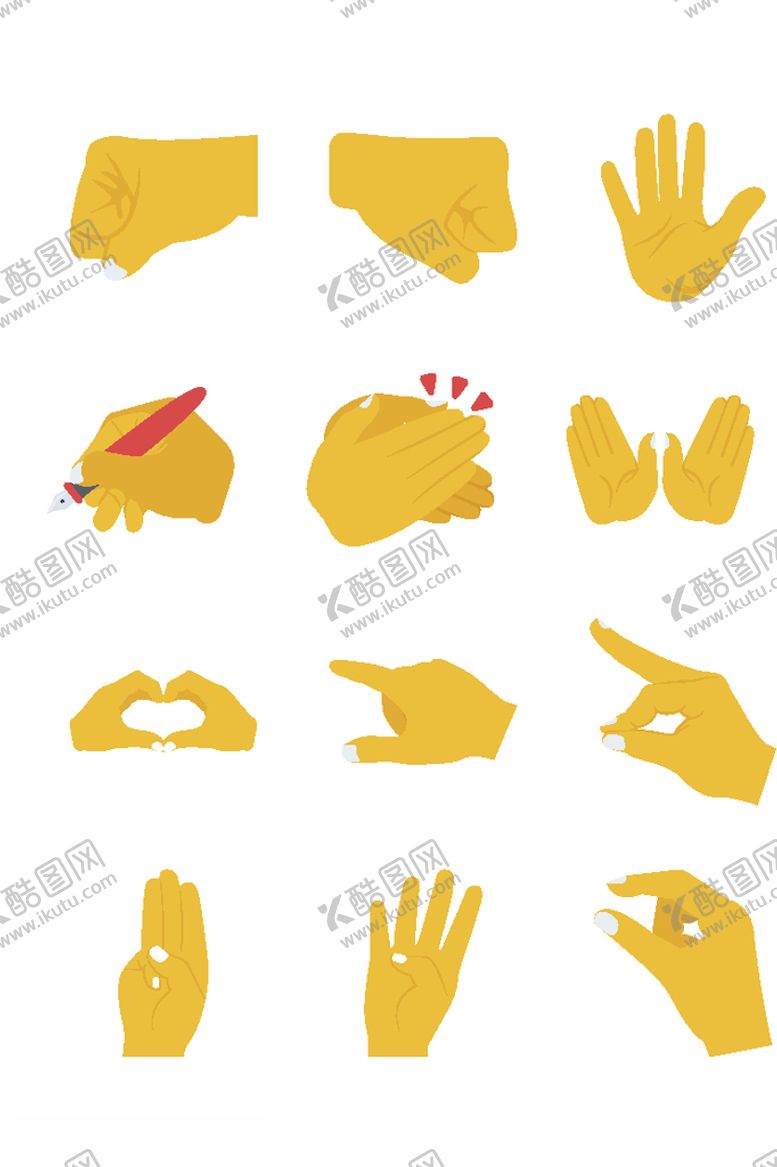 编号：16323405092058398762【酷图网】源文件下载-手势图标