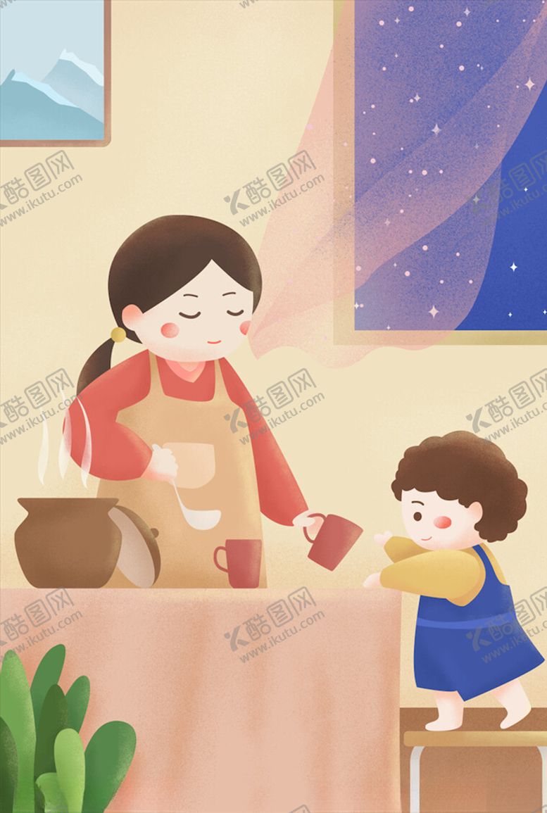 编号：53274003142319344701【酷图网】源文件下载-母亲节插画