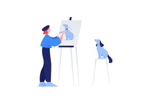 卡通插画图片办公电脑商务办公商务